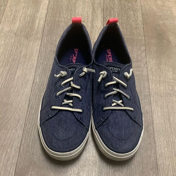 Womens Sperry Top-Sider Crest Vibe Lace Up Boat Denim Shoes‎ - Picture 1 of 7